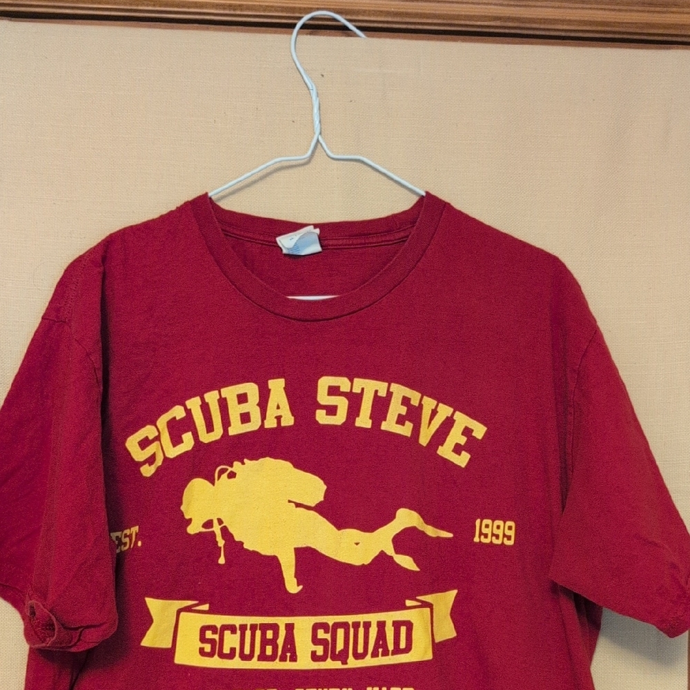 Scuba Steve Scuba Squad Big Daddy Adam Sandler Red T-Shirt Size XL
